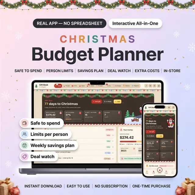 Christmas Budget Planner App