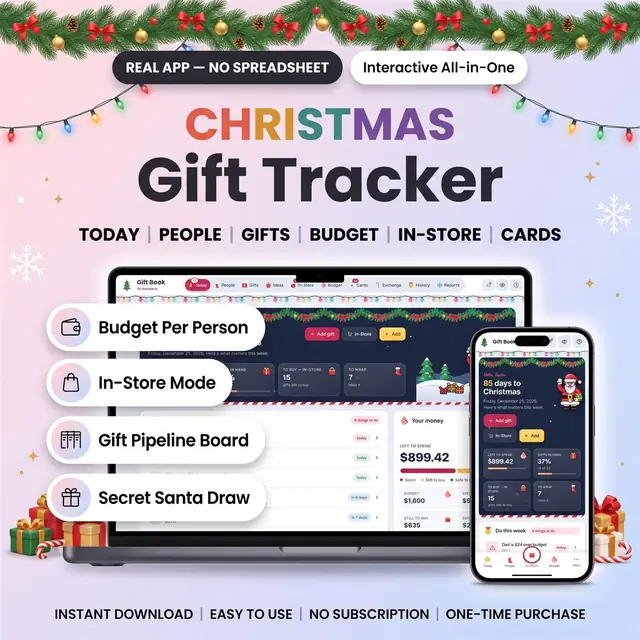 Christmas Gift Tracker App