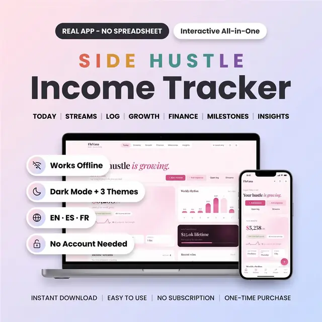 Side Hustle Income Tracker