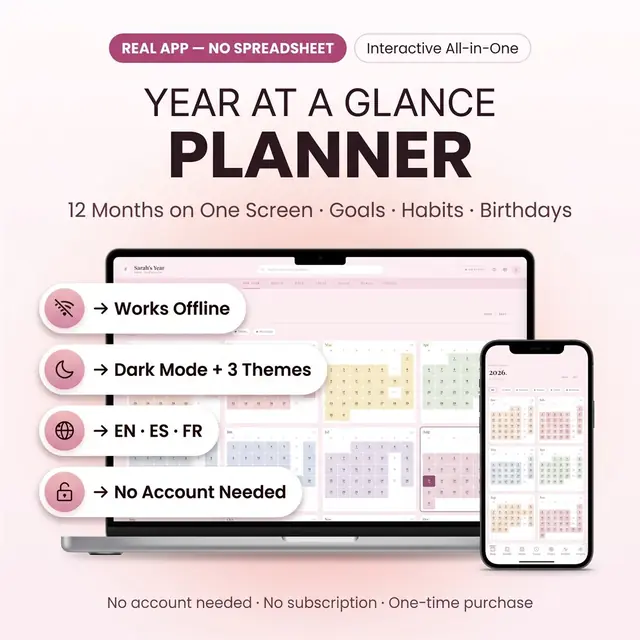 Year at a Glance Planner