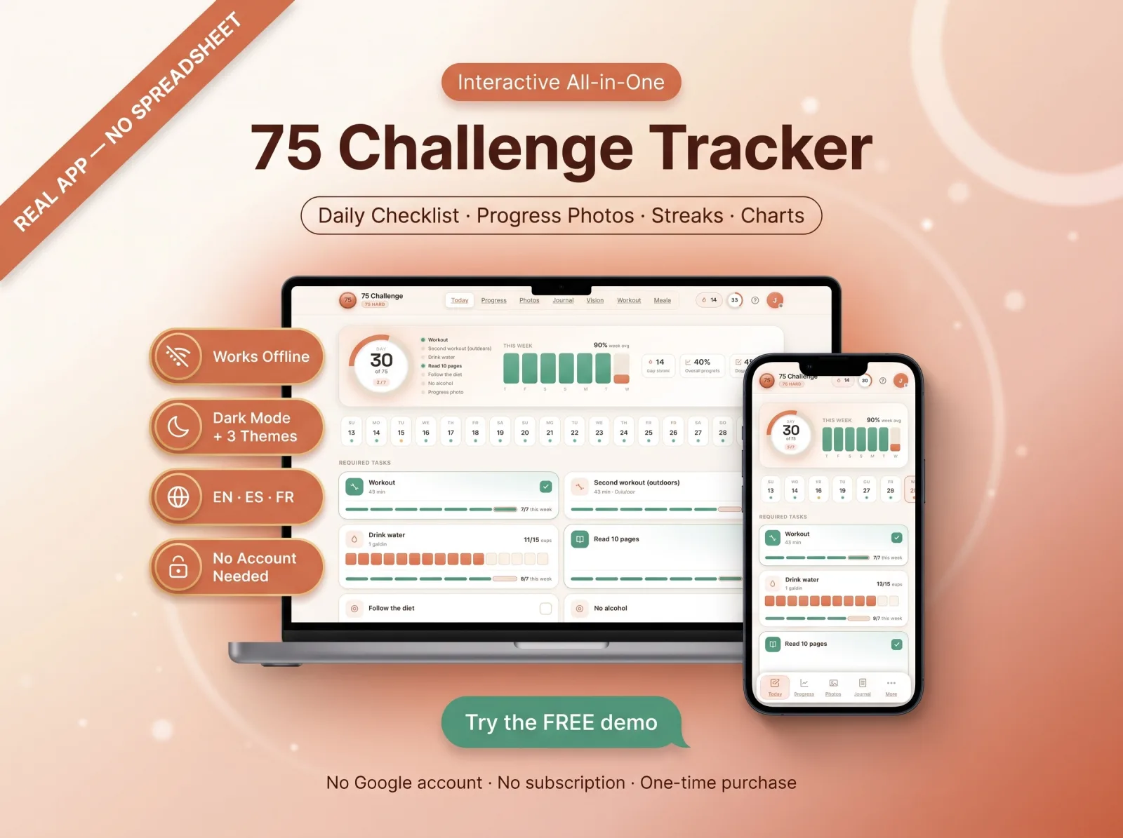75 day challenge tracker