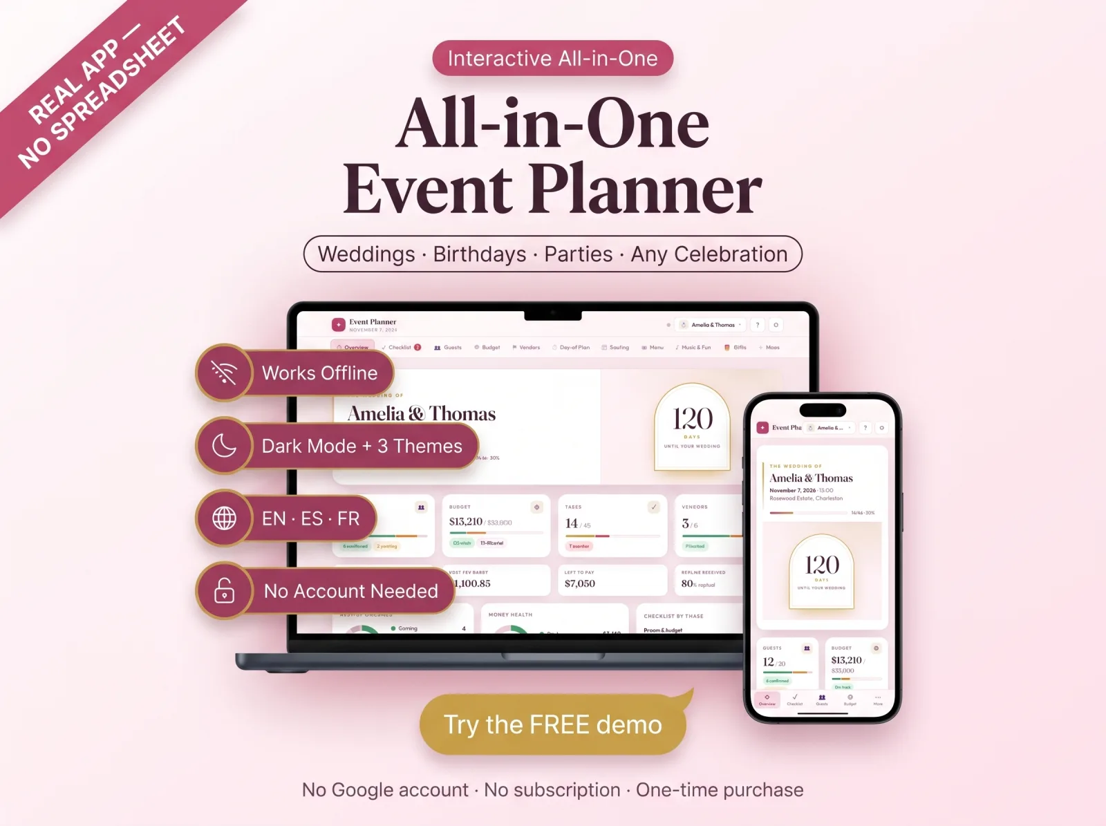 All in one event planner