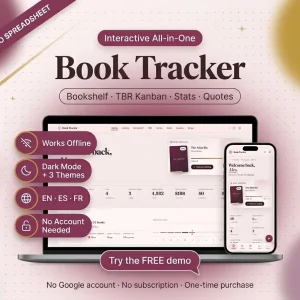 Book tracker reading journal