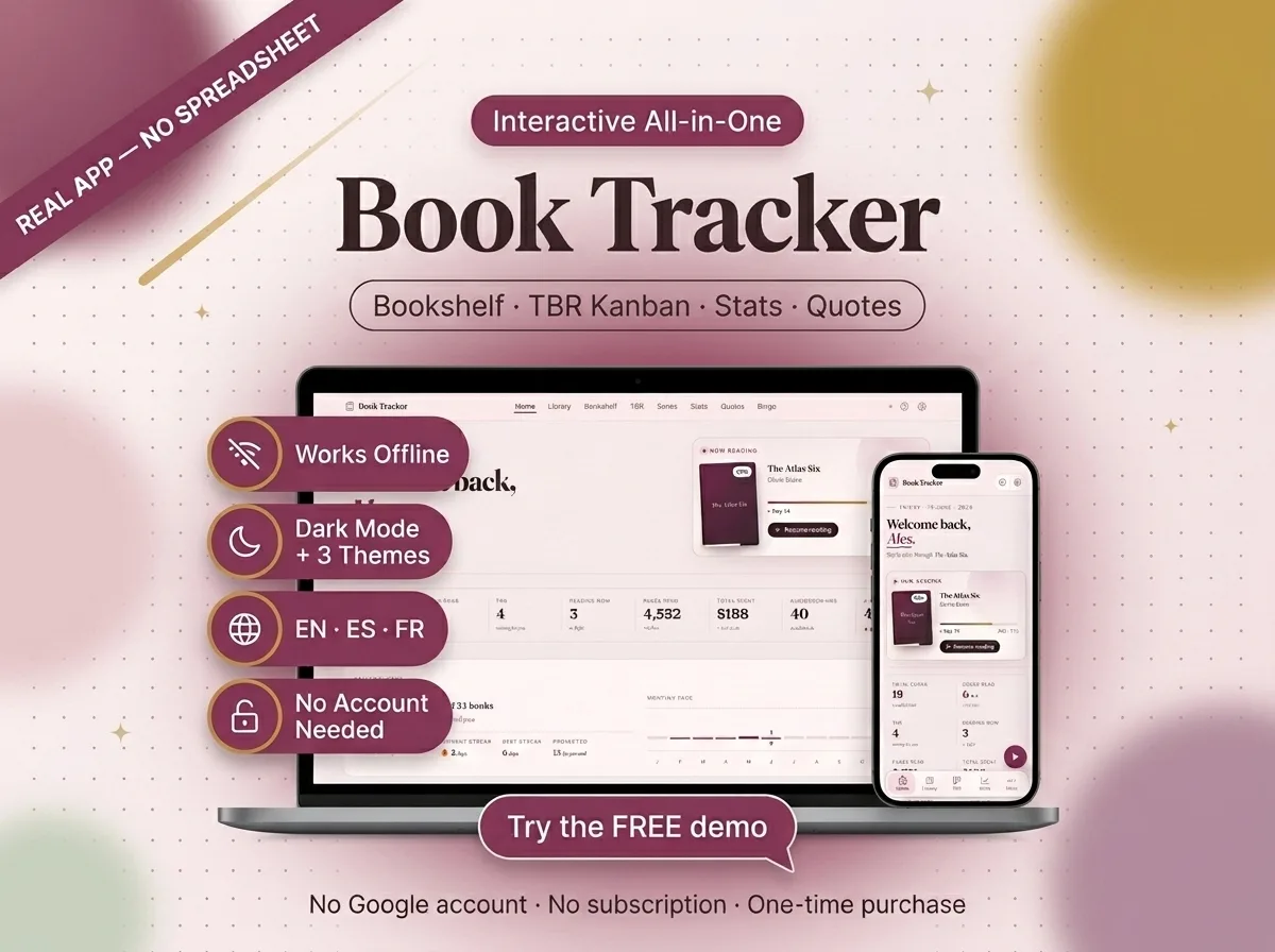 Book tracker reading journal