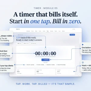 Time tracker billable hours app freelancer consultant crm