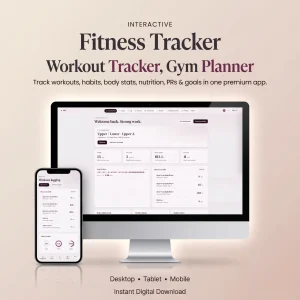 Interactive fitness tracker dashboard app