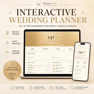 Interactive wedding planner dashboard budget guest list seating plan