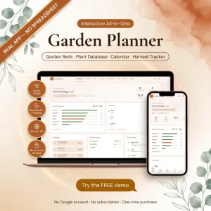 Interactive garden planner dashboard