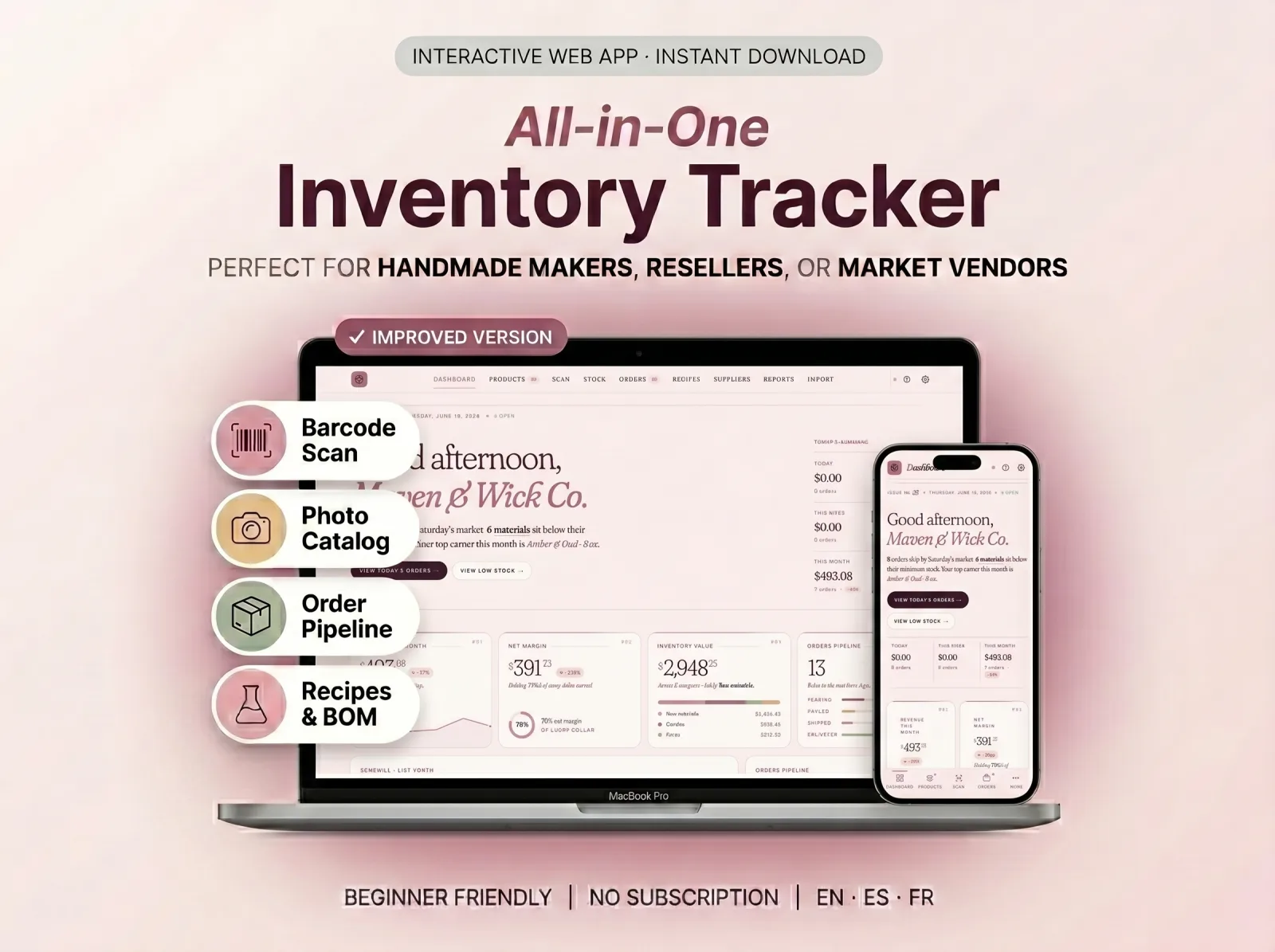 Inventory tracker small business stock manager