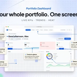 Portfolio dashboard project management tracker