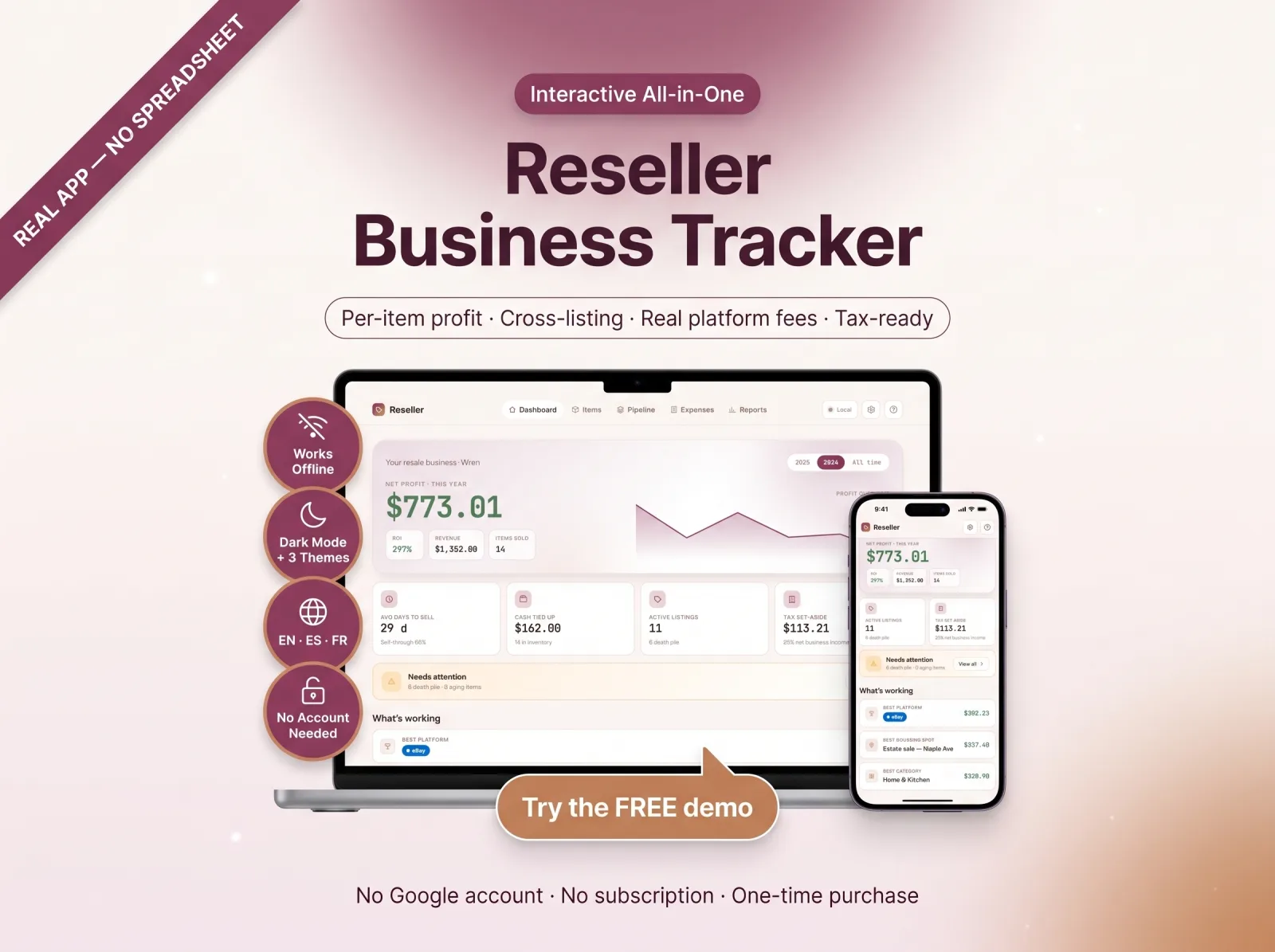 Reseller business tracker