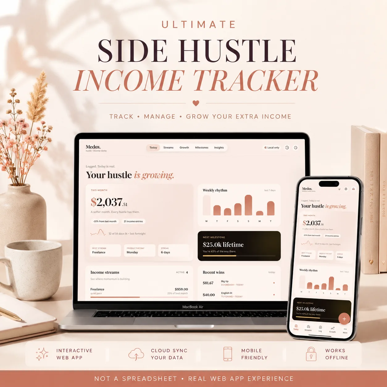 Side hustle income tracker