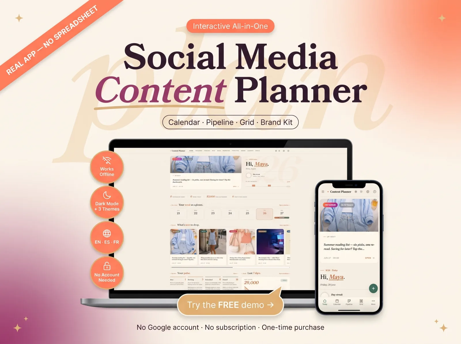 Social media content planner